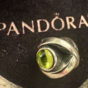 Authentic Pandora Eye Peridot Charm Silver